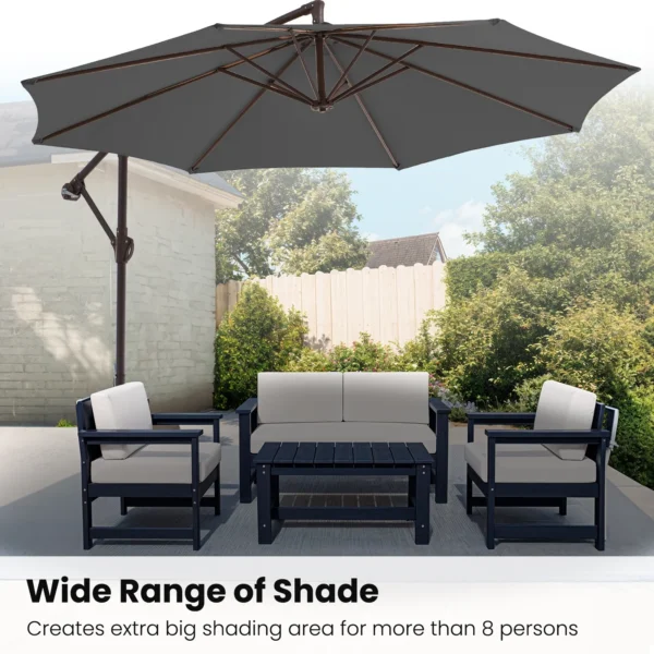 Slizz Outdoor Hanging Offset Cantilever Umbrella for Patio - Image 3